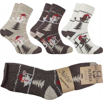 Pánské ponožky Markal Ponožky norské, vánoční, vlněné, na zimu, z vlny, vícebarevné, velikost 35-38