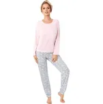 Dámské pyžamo Donna Bunny - bavlna Růžovo-šedá 2XL(44)