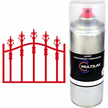 Barva ve spreji Profesionální lak ve spreji na rez oceli a kovů RAL 3000 lesklý