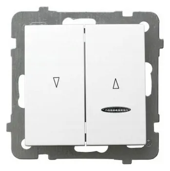 vypínač Žaluziový vypínač pod omítku Ospel bílý ŁP-7GBS/m/00