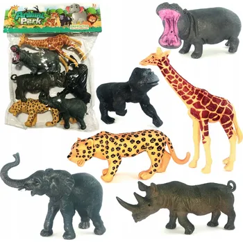 Figurka ZVÍŘATA Z FARMU VESNICE HOSPODÁŘSTVÍ GUMOVÉ FIGURKY 6 KS