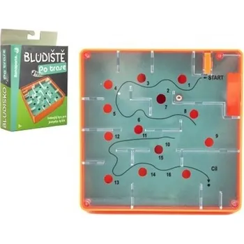 Hlavolam Bludiště/hlavolam Po trase plast 12x12cm