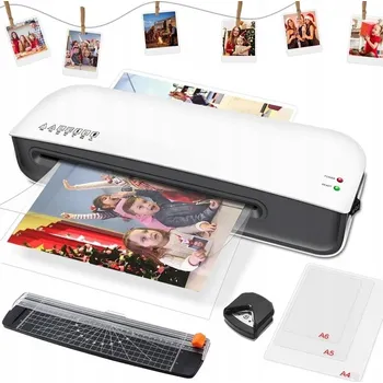 Laminátor Poloprofesionální laminátor A4 do 230mic + Mega balení fólií + ořezávač + zaoblovač rohů