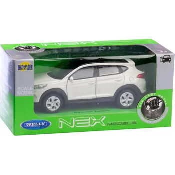 autíčko WELLY HYUNDAI TUCSON 3 III BÍLÝ 1:34 NOVÝ KOVOVÝ MODEL 43718