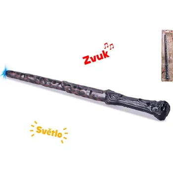 Figurka Hůlka Harry Potter kouzelnická 36cm hnědá na baterie se světlem a zvukem na kartě