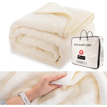 Prostěradlo Pled Łóżkoholicy akryl 200 cm x 220 cm béžový