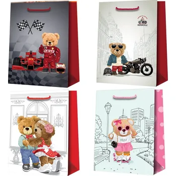 Dárková taška Taška dárková 18 x 23 x 10cm, medvěd mix