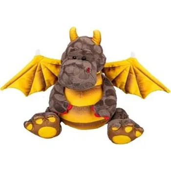 plyšák Drak plyšový 30 cm hnědý sedící