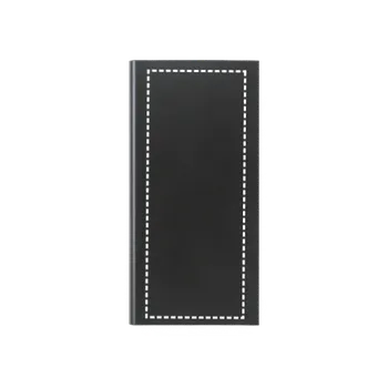 Powerbanka CLERK. Powerbanka 8 000 mAh se solárním panelem ze 100% recyklovaného hliníku 5 Zadní část, 140 x 55 Gravírování laserem, 1 barva