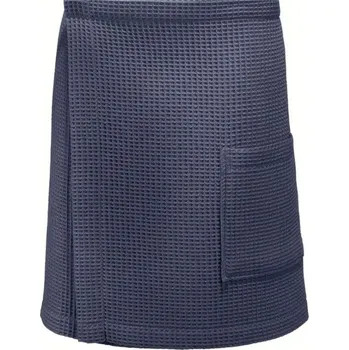 velforia Pánský vaflový kilt do sauny – mikrovlákno, tmavě modrá,50 × 140 cm