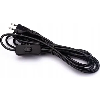 elektrický kabel Kabel se zástrčkou 230V s vypínačem 3m PVC dvoužilový