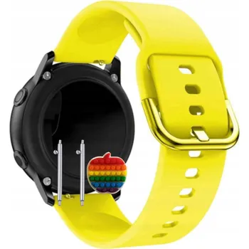 Pouzdro na mobilní telefon Pásek Řemínek pro Withings HWA09 42mm, Silikon Žlutý Poutko, nastavitelný