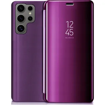 Pouzdro na mobilní telefon Flipové pouzdro BBE CASE pro Samsung Galaxy S24 Ultra 5G SM-S928 fialové