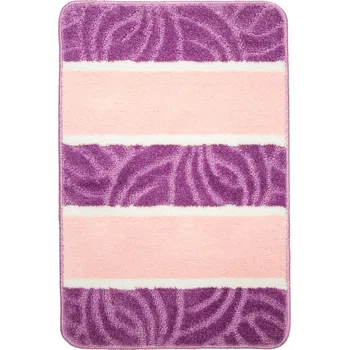 Koupelnová předložka 50x80 cm PŘEDLOŽKA DO KOUPELNY S PROTISKLUZOVOU VRSTVOU MURCIA RŮŽOVÁ FIALOVÁ