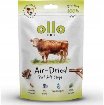 Pamlsek pro psa Ollo Air Dried BEEF Strips - Sušené měkké hovězí proužky pro psy 80g