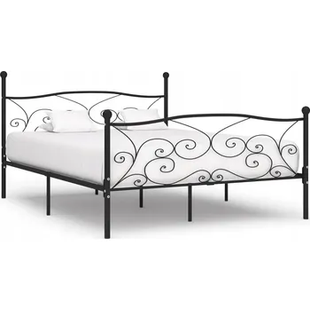 Postel Manželská postel kovová VidaXL 180x200 cm černá