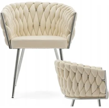 Židle mivihome béžový velur 1 ks