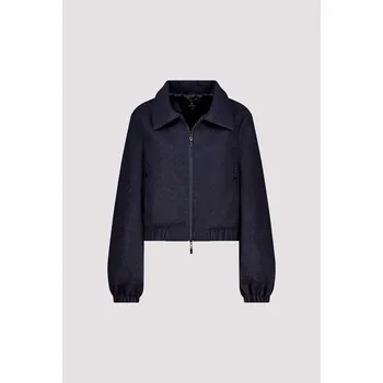 Dámský kabát Kabát Monari 9160 tmavě modrý s límečkem na zip Velikost: 36