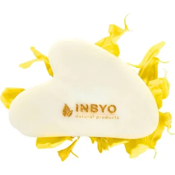Masážní kámen INBYO Masážní kámen Gua Sha z bílého nefritu