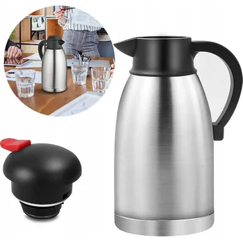 Termoska TERMOSKA 2L S DVOJITÝMI STĚNAMI Z Z NEREZOVÉ OCELI NA KÁVU A ČAJ