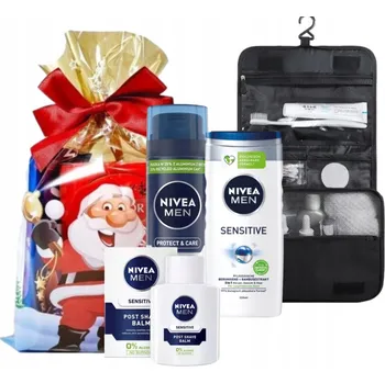 Kosmetická sada NIVEA MEN SENSITIVE ELEGANCE Sada kosmetiky pro muže + Kosmetická taška
