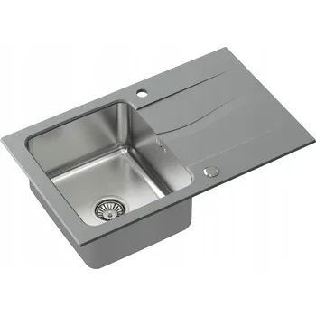 Granitový dřez Jednokomorový granitový dřez Quadron Michael 111, šedý