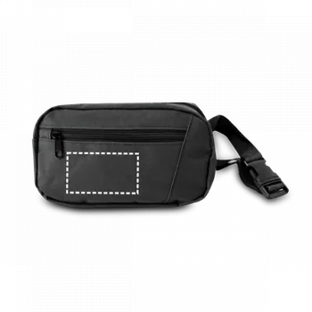 Ledvinka LAGOS. Brašna do pasu z materiálu polyester 600D Transfer (max. 4 barvy, 80 x 45mm) 3 barvy 1 Střed vpředu