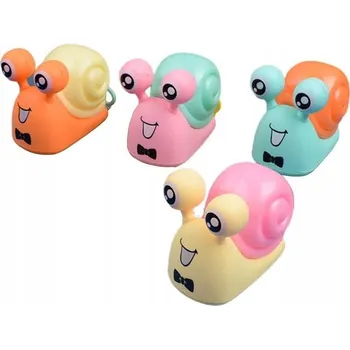 Hračka pro nejmenší HLEMÝŽĎ NA NATAHOVÁNÍ SVÍTÍCÍ BAREVNÝ SENZORICKÝ ŠNEK 10 CM