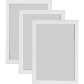 Obraz SADA 3 RÁMEČKŮ NA FOTKY 21X30CM A4 - Ikea Fiskbo Bílá 3 ks