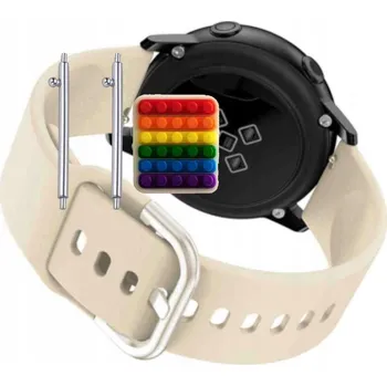 Řemínek na hodinky Řemínek Řemínek pro TOOBUR Chytré Hodinky IDW16, Silikonový Béžový Smyčka, nastavitelný