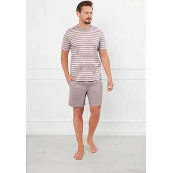 Pánské pyžamo Pánské pyžamo krátký rukáv krátké kalhoty bavlna XXXL Bert Italian Fashion