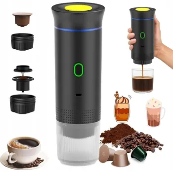 Kávovar PŘENOSNÝ KÁVOVAR NA KAPSLE 60ML ELEKTRICKÝ TYPE-C CESTOVNÍ KEMPINGOVÝ