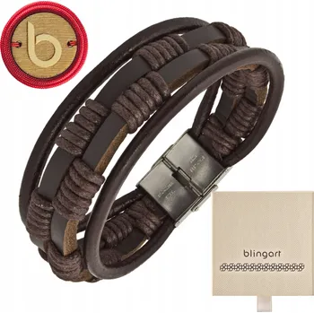 Náramek Široký dámský kožený náramek hnědý