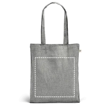 Nákupní taška RYNEK. TaTaška z recyklované bavlny (70 %) a polyesteru (30 % rPET) (140 g/m²) 70 Střed, 300 x 300 Transfer, 1 barva