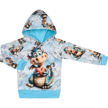 Kojenecké oblečení Mikina s kapucí - Dráček Velikost: 80