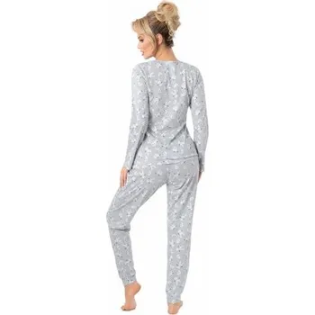 Dámské pyžamo Dámské pyžamo Donna Bunny - bavlna Šedá M(38)