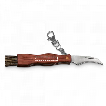 kapesní nůž GUNTER. Kapesní nůž z nerezové oceli a dřeva 1 Držadlo, 45 x 7 Tampontisk, 1 barva