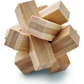 Hlavolam Bambusový hlavolam 10 bez potisku bez potisku