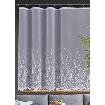 Metrážová žakarová záclona M90 - Abstraktní motiv - výška 100 cm