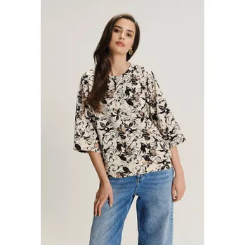 Dámské tričko Greenpoint mikina se vzorem krémová Velikost: XS