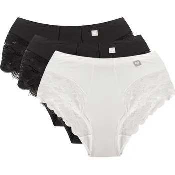 Kalhotky Wol-Bar Diamond 3506 3-pack barva:černá-černá-bílá S