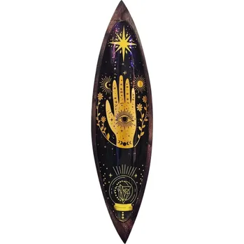 Čajovna Dřevěná miska na vykuřování – Ochranná ruka mangové dřevo, délka 29,5 cm, lze i jako dekoraci