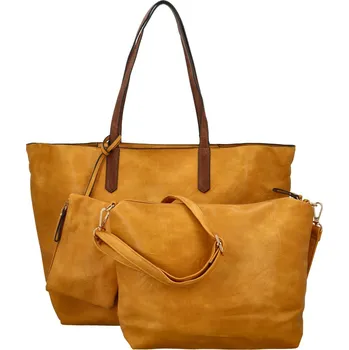 Dámský set kabelek žlutý - Paolo bags Yema žlutá