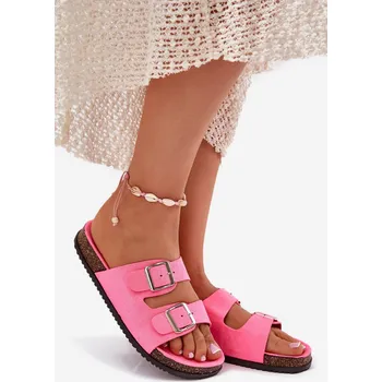 Dámské pantofle Dámské žabky s přezkami Oliena Barva: Růžová, Velikost: 36