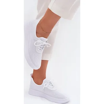 Dámské tenisky Materiálové nazouvací sportovní boty na platformě dámské Kalyra Barva: Bílá, Velikost: 36