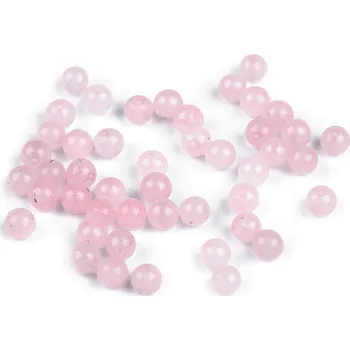 Hobby drát Růženín, minerální korálky Ø4 mm Varianta: růženín, Balení: 86 ks