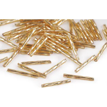 Vánoční ozdoba Rokajl kroucené tyčky 25 mm Varianta: 522 zlatá sv., Balení: 450 g