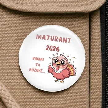 Placka se špendlíkem - Vidíme to růžově , promoce - dárek k promoci