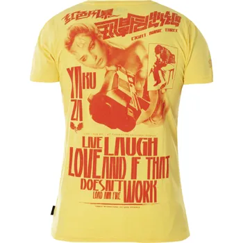 Pánské triko Yakuza Live laugh 16015 banana cream melange velikost: 3XL