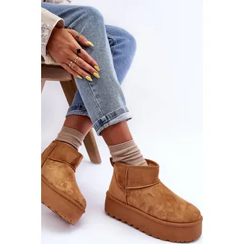 Dámská zimní obuv Platforma Sněžnice Z Kůže Corcoran Barva: Béžová, Velikost: 39